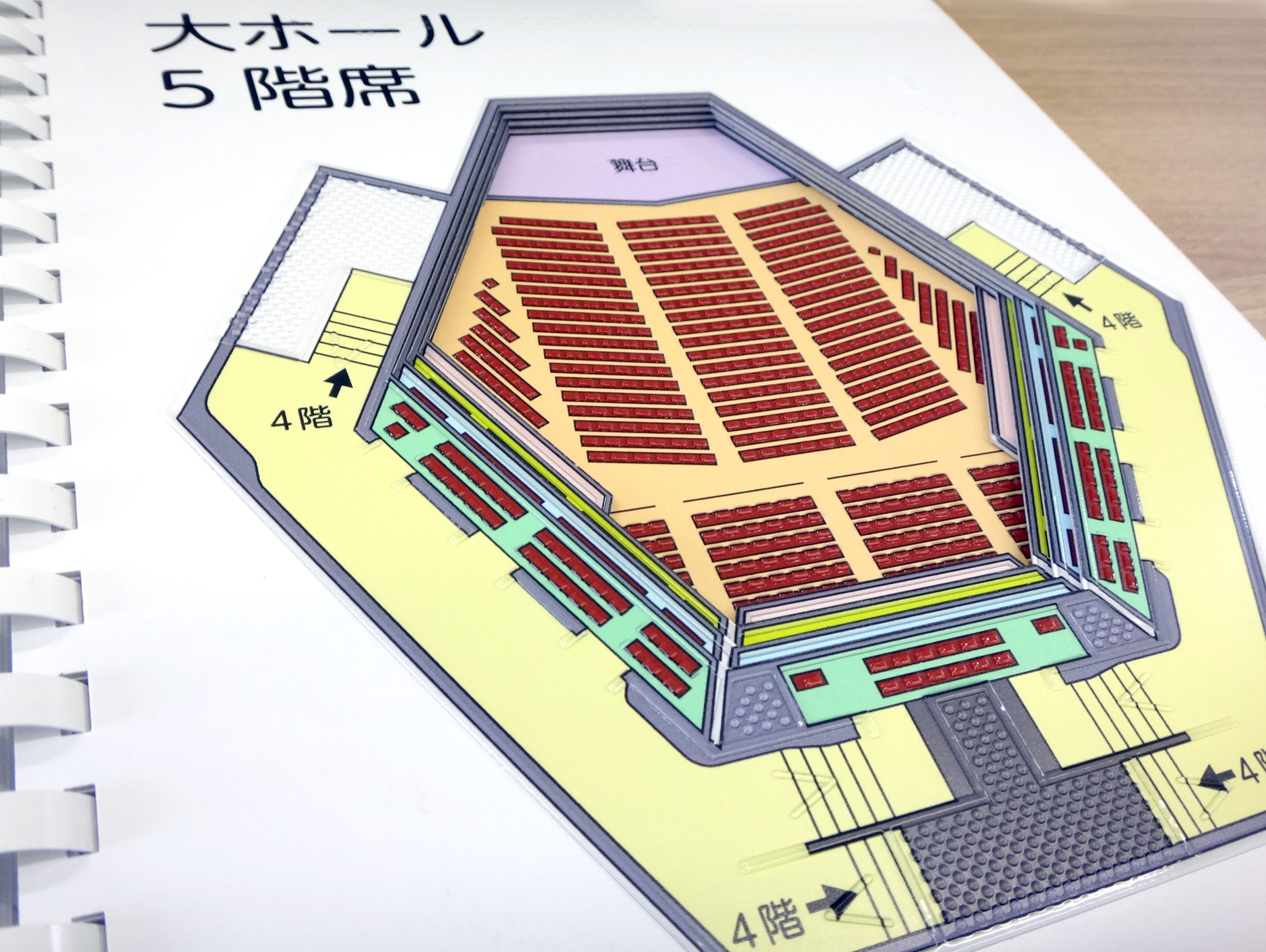 Tactile map of the main hall
