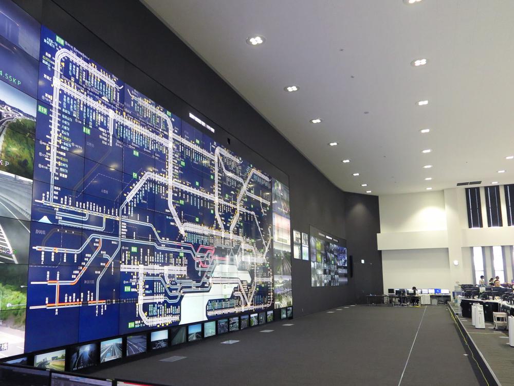 The traffic control room's screen