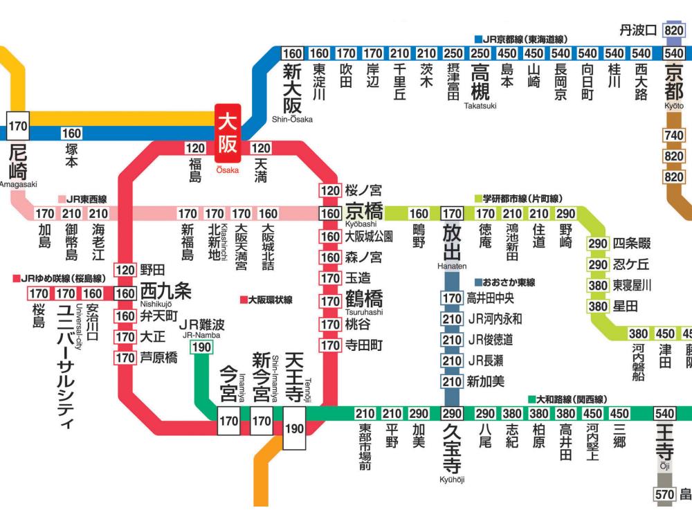 地図式運賃標部分